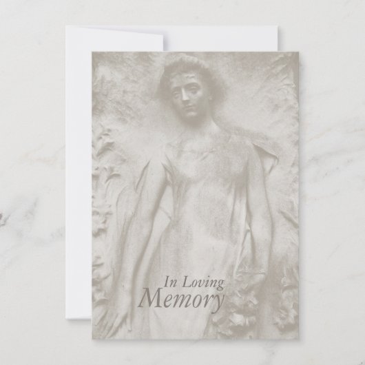 Funeral Announding in loving Memory Tomstone Kaart (Voorkant)