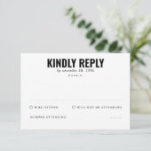 Funeral Attendance Response-Kaart RSVP Kaartje (Staand voorkant)