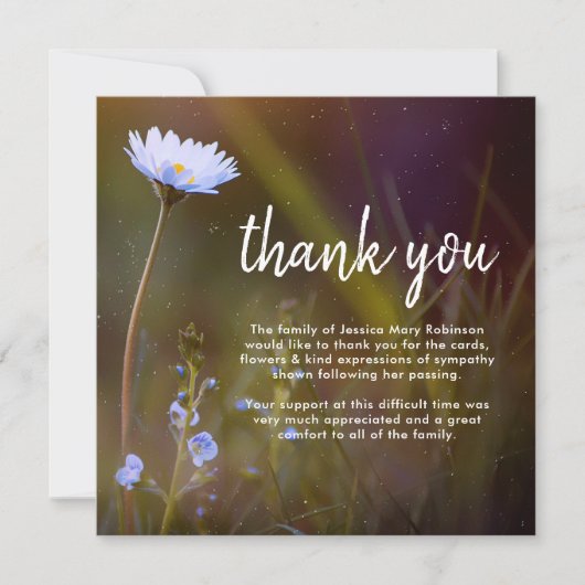 Funeral Bedankt | Daisy Flower (Voorkant)