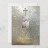 Funeral Bedankt Elegant Silver Gold Religieuze (Achterkant)