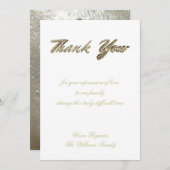 Funeral Bedankt Elegant Silver Gold Religieuze (Voorkant / Achterkant)