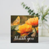 Funeral Bedankt | Gele Oranje bloemen (Staand voorkant)