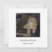 Funeral bedankt jullie eenvoudige bloemen één foto (Achterkant)