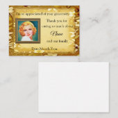 Funeral bedankt jullie kaarten met bruin Lijst Notitiekaartje (Voorkant / Achterkant)