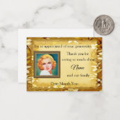 Funeral bedankt jullie kaarten met bruin Lijst Notitiekaartje (Voorkant / Achterkant in situ)