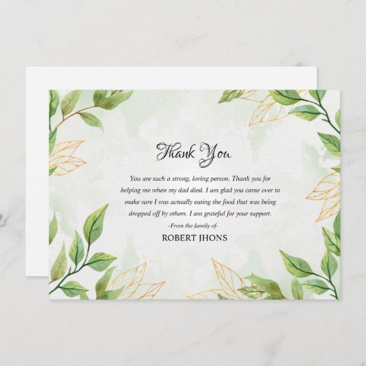 Funeral-bedankt-kaart Bedankkaart (Voorkant / Achterkant)