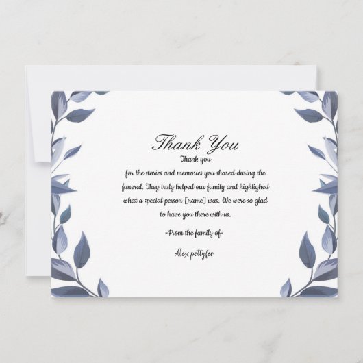 Funeral-bedankt-kaart Bedankkaart (Voorkant)