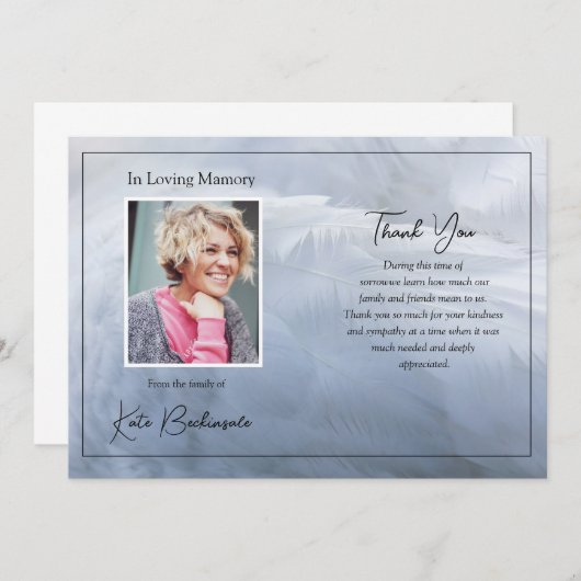 Funeral-bedankt-kaart Bedankkaart (Voorkant / Achterkant)