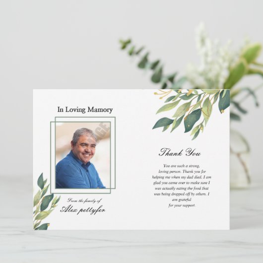 Funeral-bedankt-kaart Bedankkaart (Staand voorkant)