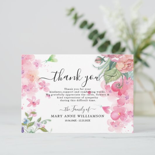 Funeral-bedankt-kaart Bedankkaart (Staand voorkant)