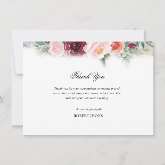 Funeral-bedankt-kaart Bedankkaart (Voorkant)