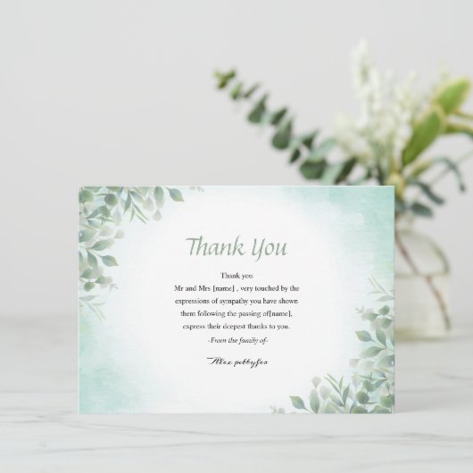 Funeral-bedankt-kaart Bedankkaart (Staand voorkant)