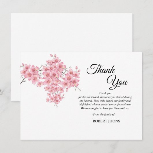 Funeral-bedankt-kaart Bedankkaart (Voorkant / Achterkant)