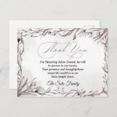 Funeral-bedankt-kaart Briefkaart (Voorkant / Achterkant)