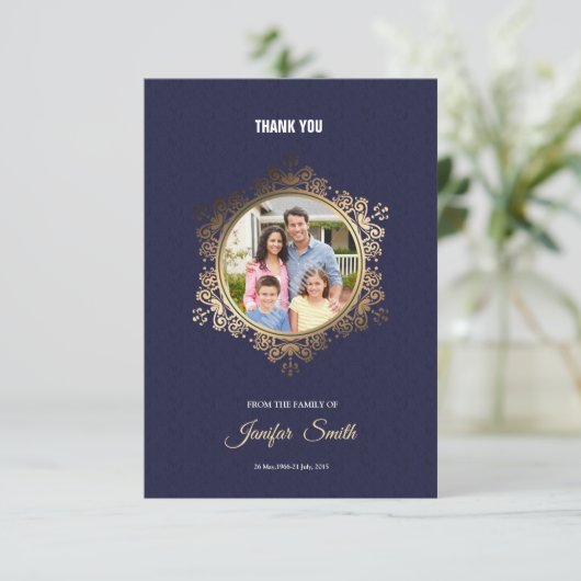 Funeral-bedankt-kaart Kaart (Staand voorkant)