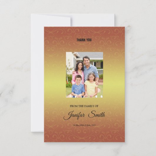 Funeral-bedankt-kaart Kaart (Voorkant)