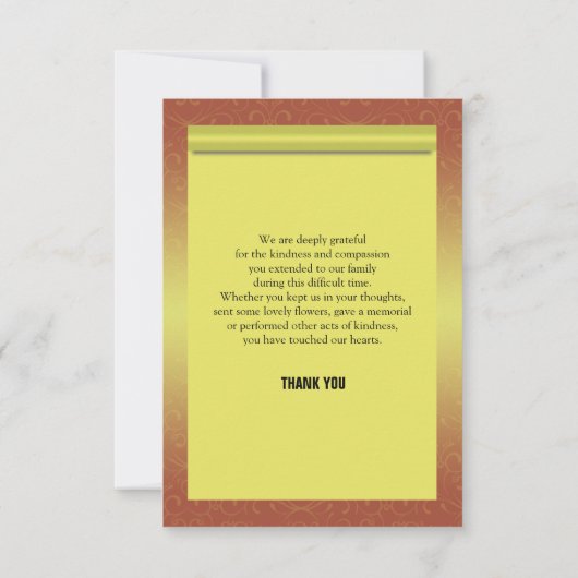 Funeral-bedankt-kaart Kaart (Achterkant)