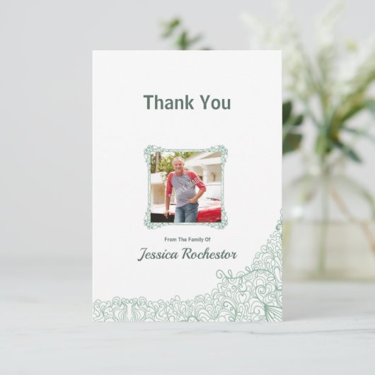 Funeral-bedankt-kaart Kaart (Staand voorkant)