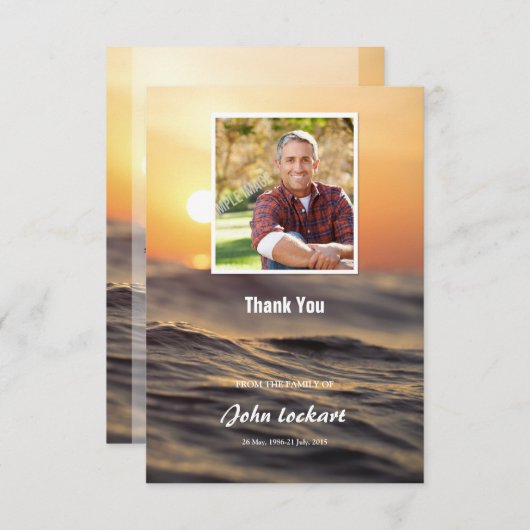 Funeral-bedankt-kaart Kaart (Voorkant / Achterkant)
