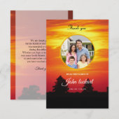 Funeral-bedankt-kaart Kaart (Voorkant / Achterkant)