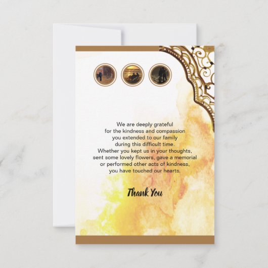 Funeral-bedankt-kaart Kaart (Achterkant)