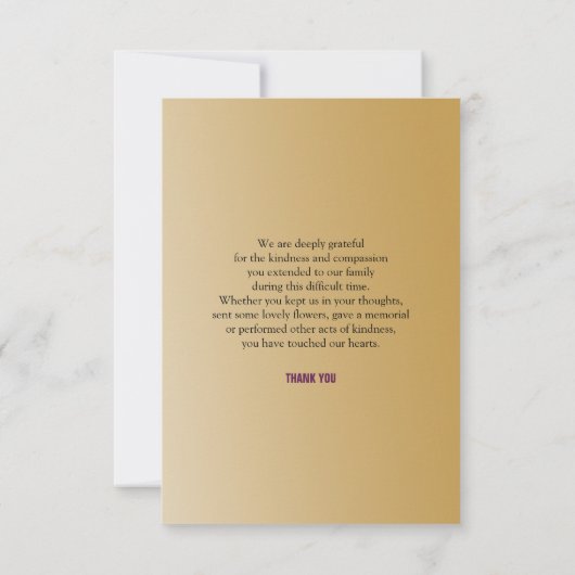 Funeral-bedankt-kaart Kaart (Achterkant)