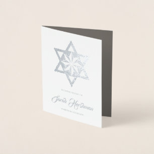 Funeral Bedankt kaarten   Jewish Silver Foil