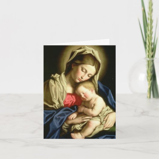 Funeral Bedankt kaarten | Madonna en Child 2 (Voorkant)