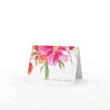 Funeral Bedankt kaarten | Waterverf Florals 4