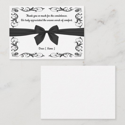 Funeral Bedankt Notitiekaartje (Voorkant / Achterkant)