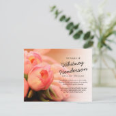 Funeral Bedankt | Roze Tulp Flowers (Staand voorkant)