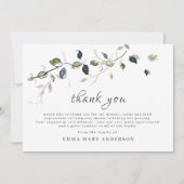 Funeral Bedankt voor de botanische legante kaart (Voorkant)