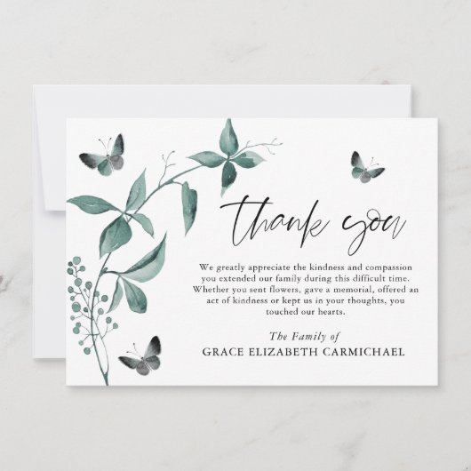 Funeral Bedankt voor het botanische script van But (Voorkant)