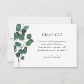 Funeral Bedankt voor je foto-kaart met Eucalyptus (Voorkant)