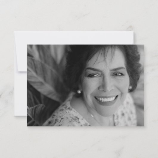 Funeral Bedankt voor je foto-kaart met Eucalyptus (Achterkant)