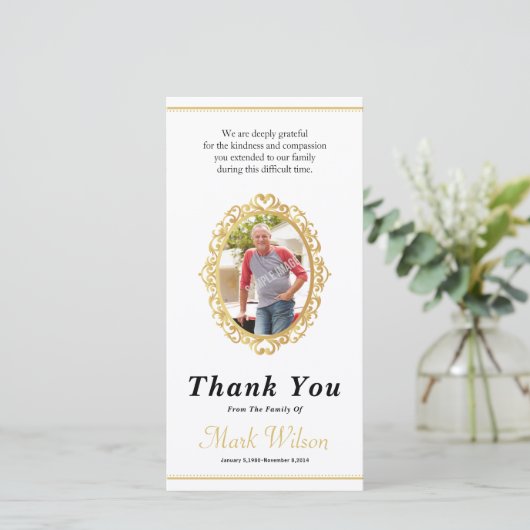 Funeral Bedankt voor je fotokaart (Staand voorkant)