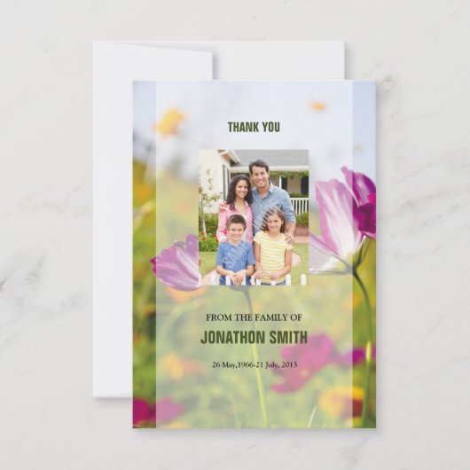 Funeral Bedankt voor je fotokaart (Voorkant)