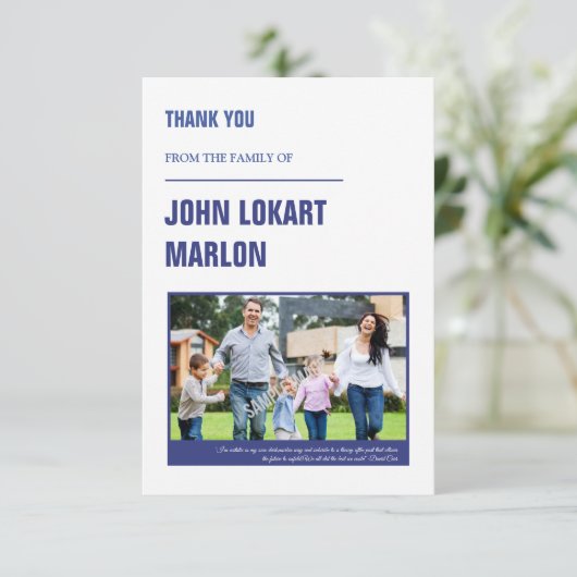 Funeral Bedankt voor je fotokaart (Staand voorkant)