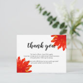 Funeral Bedankt voor je kaartje Briefkaart (Staand voorkant)