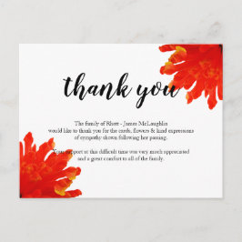 Funeral Bedankt voor je kaartje Briefkaart