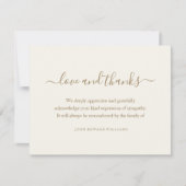 Funeral Bedankt voor je opmerking Kaarten Bereavem (Voorkant)