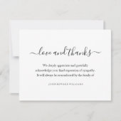 Funeral Bedankt voor je opmerking Kaarten Bereavem (Voorkant)