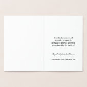 Funeral Bereavement Cross en Boarder Hartelijk dan Folie Kaarten (Binnen)