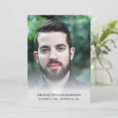 Funeral Bereavement Custom Photo Sympathy Memorial Bedankkaart (Staand voorkant)