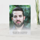 Funeral Bereavement Custom Photo Sympathy Memorial Bedankkaart (Voorkant)
