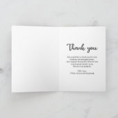 Funeral Bereavement Custom Photo Sympathy Memorial Bedankkaart (Binnen)