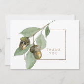 Funeral Bereavement Herfst Acorn Bedankkaart (Voorkant)