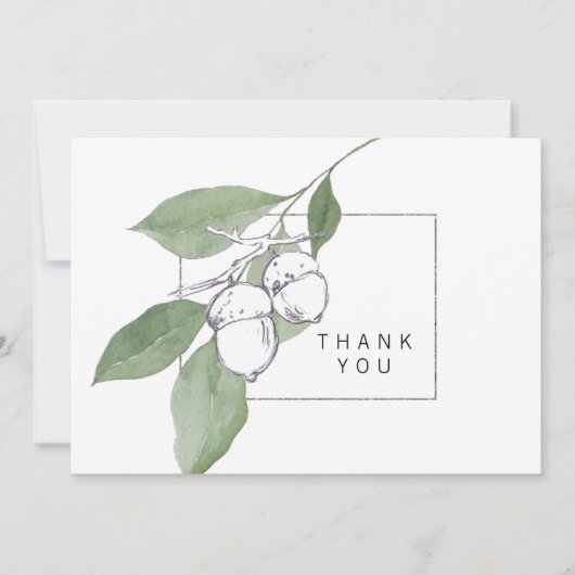 Funeral Bereavement Herfst AcornsDank u Bedankkaart (Voorkant)