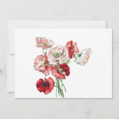 Funeral Bereavement Waterverf Poppies Bedankt (Achterkant)