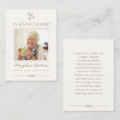 Funeral Bird Sympathy Wake Memorial Kaart Visitekaartje (Voorkant / Achterkant)